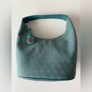 Dooney & Bourke Teal Monogram Hobo Bag
